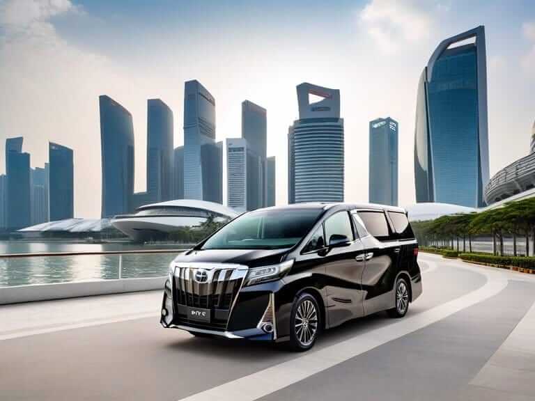 toyota alphard infront of mbs